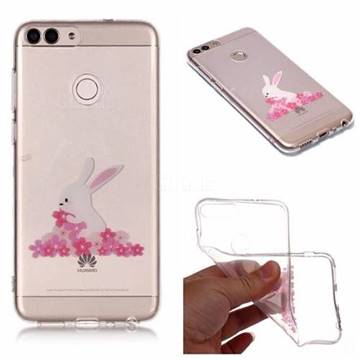 Cherry Blossom Rabbit Super Clear Soft TPU Back Cover for Huawei P Smart(Enjoy 7S)