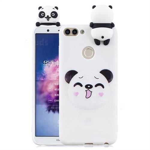 Smiley Panda Soft 3D Climbing Doll Soft Case for Huawei P Smart(Enjoy 7S)