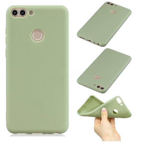 Candy Soft Silicone Phone Case for Huawei P Smart(Enjoy 7S) - Pea Green