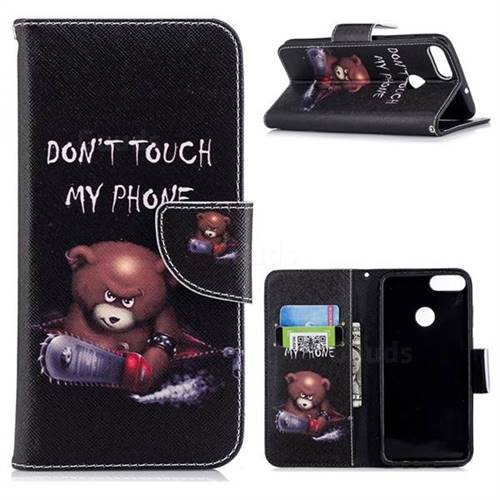 Chainsaw Bear Leather Wallet Case for Huawei P Smart(Enjoy 7S)