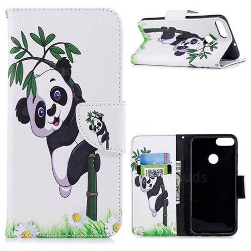 Bamboo Panda Leather Wallet Case for Huawei P Smart(Enjoy 7S)