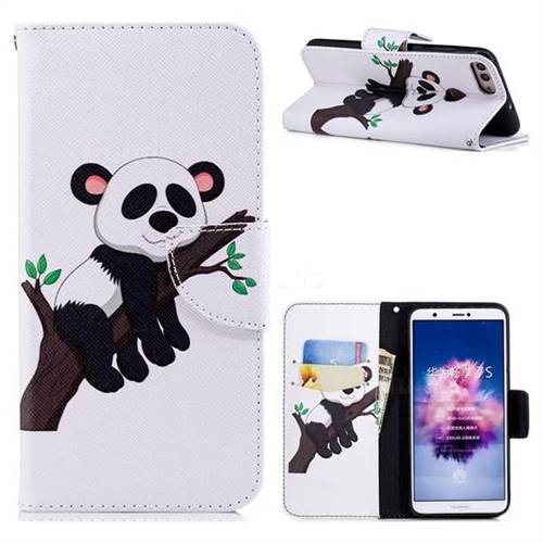 Tree Panda Leather Wallet Case for Huawei P Smart(Enjoy 7S)