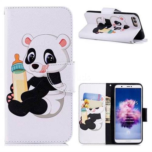 Baby Panda Leather Wallet Case for Huawei P Smart(Enjoy 7S)