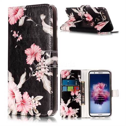 Azalea Flower PU Leather Wallet Case for Huawei P Smart(Enjoy 7S)