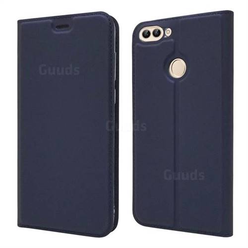 Ultra Slim Card Magnetic Automatic Suction Leather Wallet Case for Huawei P Smart(Enjoy 7S) - Royal Blue