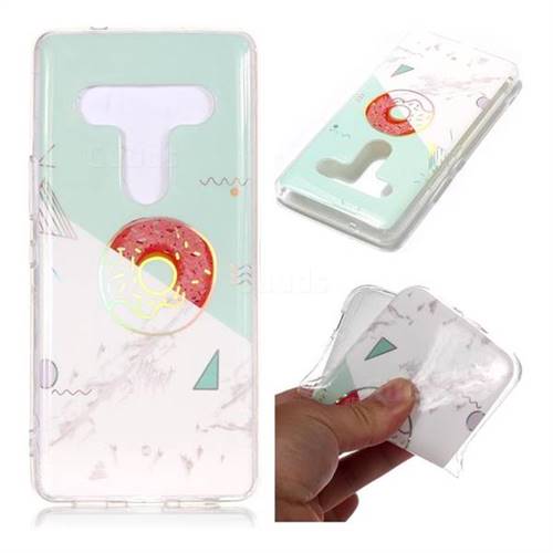 Donuts Marble Pattern Bright Color Laser Soft TPU Case for HTC U12+