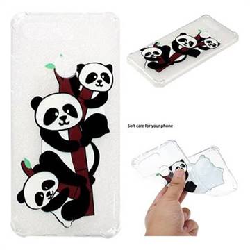Three Pandas Anti-fall Clear Varnish Soft TPU Back Cover for Huawei Honor View 20 / V20