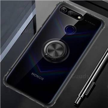 Anti-fall Invisible Press Bounce Ring Holder Phone Cover for Huawei Honor View 20 / V20 - Elegant Black