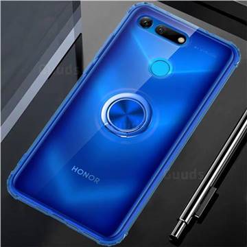 Anti-fall Invisible Press Bounce Ring Holder Phone Cover for Huawei Honor View 20 / V20 - Sapphire Blue