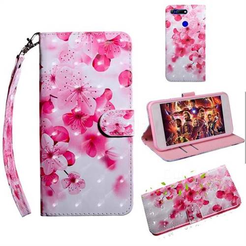 Peach Blossom 3D Painted Leather Wallet Case for Huawei Honor View 20 / V20