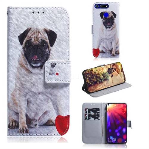 Pug Dog PU Leather Wallet Case for Huawei Honor View 20 / V20