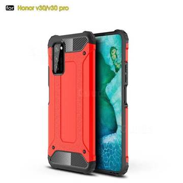 King Kong Armor Premium Shockproof Dual Layer Rugged Hard Cover for Huawei Honor View 30 / V30 - Big Red