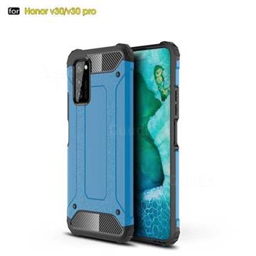 King Kong Armor Premium Shockproof Dual Layer Rugged Hard Cover for Huawei Honor View 30 / V30 - Sky Blue