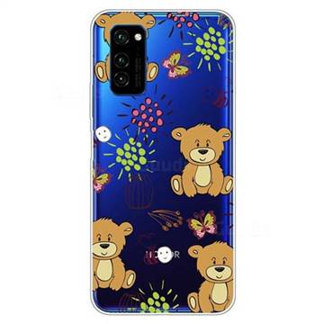 Butterfly Bear Super Clear Soft TPU Back Cover for Huawei Honor View 30 / V30