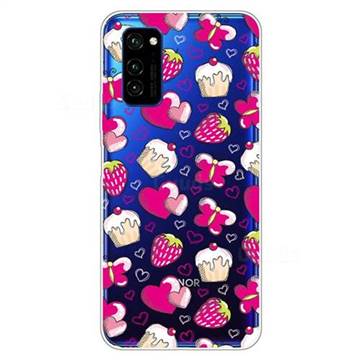 Strawberry Cake Super Clear Soft TPU Back Cover for Huawei Honor View 30 / V30
