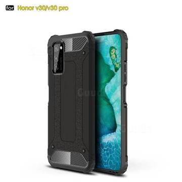 King Kong Armor Premium Shockproof Dual Layer Rugged Hard Cover for Huawei Honor View 30 Pro / V30 Pro - Black Gold