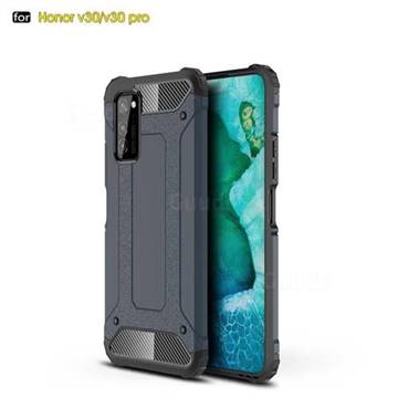 King Kong Armor Premium Shockproof Dual Layer Rugged Hard Cover for Huawei Honor View 30 Pro / V30 Pro - Navy