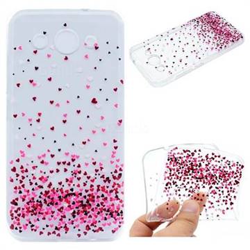 Heart Shaped Flowers Super Clear Soft TPU Back Cover for Huawei Y3 (2017)
