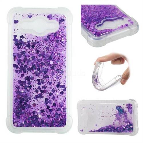 Dynamic Liquid Glitter Sand Quicksand Star TPU Case for Huawei Y3 (2017) - Purple