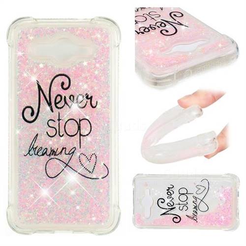 Never Stop Dreaming Dynamic Liquid Glitter Sand Quicksand Star TPU Case for Huawei Y3 (2017)