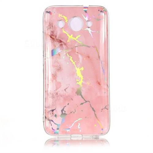 hardware Periodiek Verslaafd Powder Pink Marble Pattern Bright Color Laser Soft TPU Case for Huawei Y3  (2018) - Back Cover - Guuds