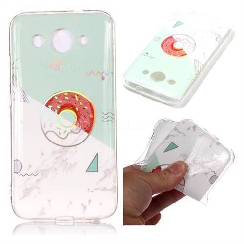Donuts Marble Pattern Bright Color Laser Soft TPU Case for Huawei Y3 (2018)