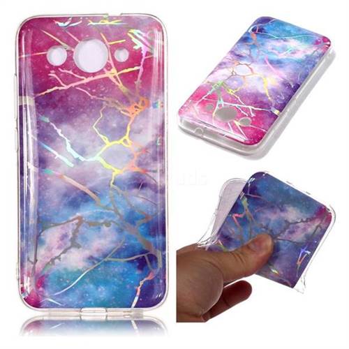Dream Sky Marble Pattern Bright Color Laser Soft TPU Case for Huawei Y3 (2018)