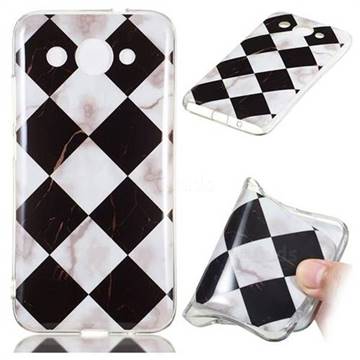 Black and White Matching Soft TPU Marble Pattern Phone Case for Huawei Y3 (2018)