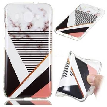 Pinstripe Soft TPU Marble Pattern Phone Case for Huawei Y3 (2018)