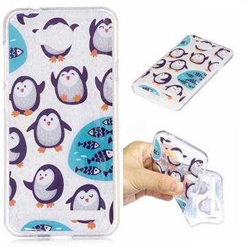 Penguin and Fish Super Clear Soft TPU Back Cover for Huawei Y3II Y3 2 Honor Bee 2