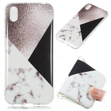 Black white Grey Soft TPU Marble Pattern Phone Case for Huawei Y5 (2019)