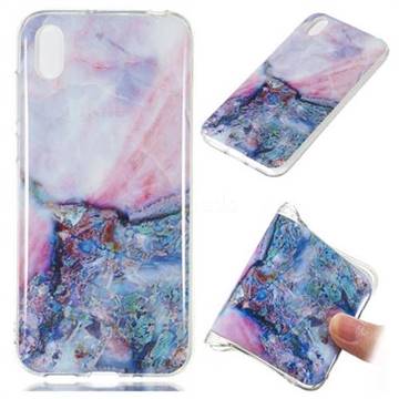 Purple Amber Soft TPU Marble Pattern Phone Case for Huawei Y5 (2019)