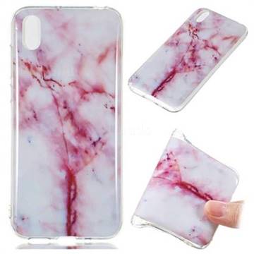 Red Grain Soft TPU Marble Pattern Phone Case for Huawei Y5 (2019)