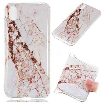 White Crushed Soft TPU Marble Pattern Phone Case for Huawei Y5 (2019)
