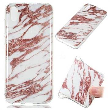 Rose Gold Grain Soft TPU Marble Pattern Phone Case for Huawei Y5 (2019)
