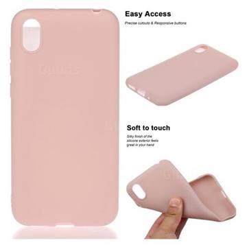 Soft Matte Silicone Phone Cover for Huawei Y5 (2019) - Lotus Color