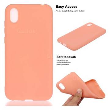 Soft Matte Silicone Phone Cover for Huawei Y5 (2019) - Coral Orange
