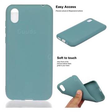 Soft Matte Silicone Phone Cover for Huawei Y5 (2019) - Lake Blue