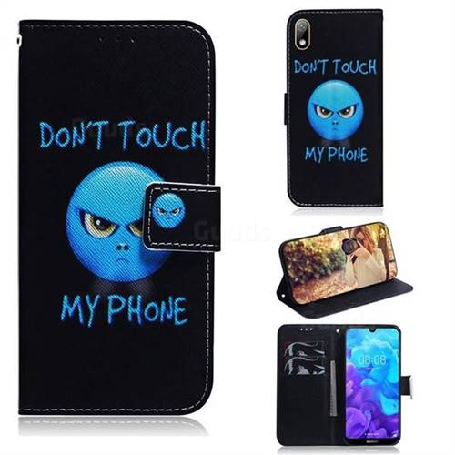Not Touch My Phone PU Leather Wallet Case for Huawei Y5 (2019)
