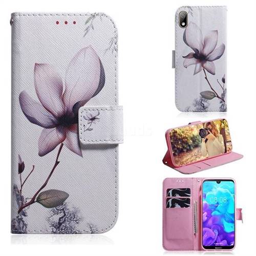 Magnolia Flower PU Leather Wallet Case for Huawei Y5 (2019)