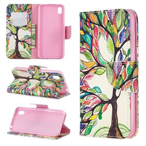 The Tree of Life Leather Wallet Case for Huawei Y5 (2019)