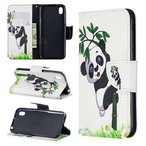 Bamboo Panda Leather Wallet Case for Huawei Y5 (2019)