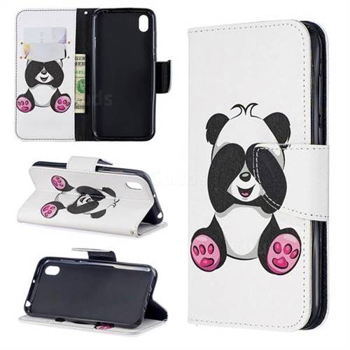 Lovely Panda Leather Wallet Case for Huawei Y5 (2019)