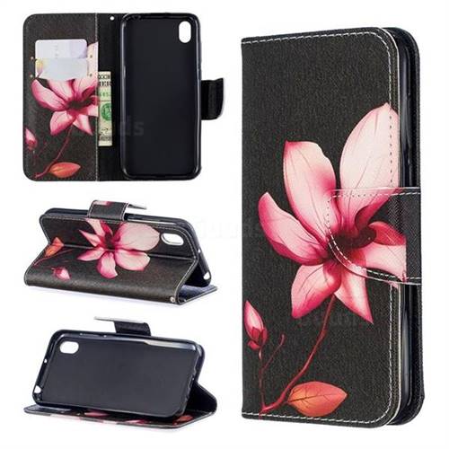 Lotus Flower Leather Wallet Case for Huawei Y5 (2019)