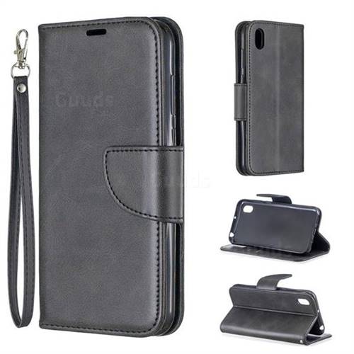 Classic Sheepskin PU Leather Phone Wallet Case for Huawei Y5 (2019) - Black