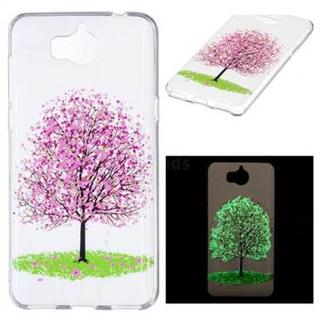 Cherry Tree Noctilucent Soft TPU Back Cover for Huawei Y5 (2017)