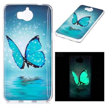 Butterfly Noctilucent Soft TPU Back Cover for Huawei Y5 (2017)