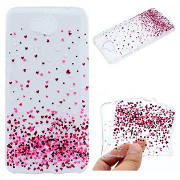 Heart Shaped Flowers Super Clear Soft TPU Back Cover for Huawei Y5 (2017)