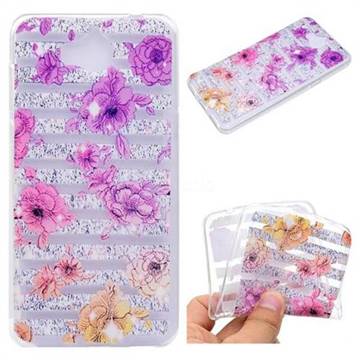 Striped Roses Super Clear Soft TPU Back Cover for Huawei Y5 (2017)