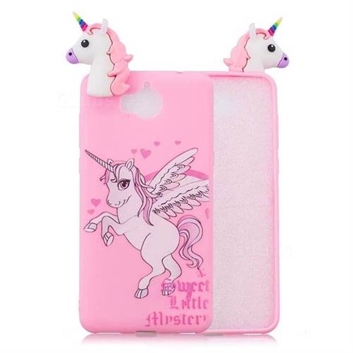 Wings Unicorn Soft 3D Climbing Doll Soft Case for Huawei Y5 (2017)